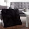 Hastings Home Oversized Floor or Throw Pillow Square Luxury Faux Fur Glam Decor Cushion for Home (Black) 110031IXH - alternate 1